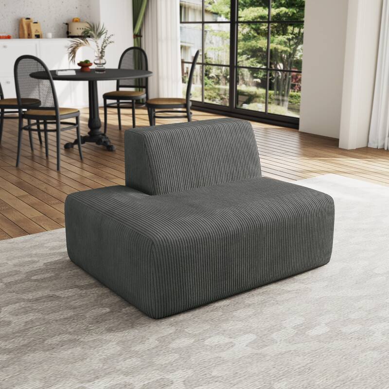 Modern Chaise Lounge Indoor Corduroy Sofa