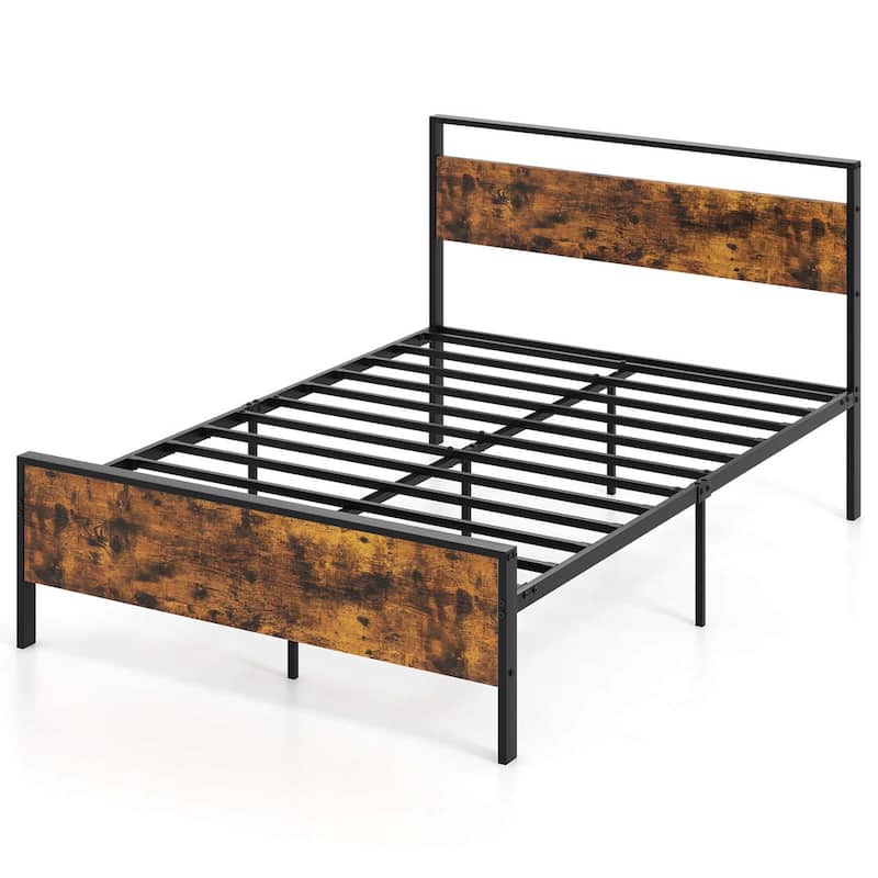 Costway Twin/Full/Queen/King Size Bed Frame with Wooden Headboard and