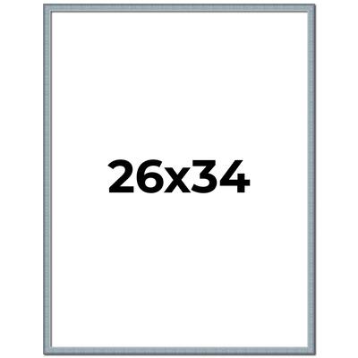26x34 Frame Rustic Sky Blue Solid Wood Picture Frame | 0.75 Inch