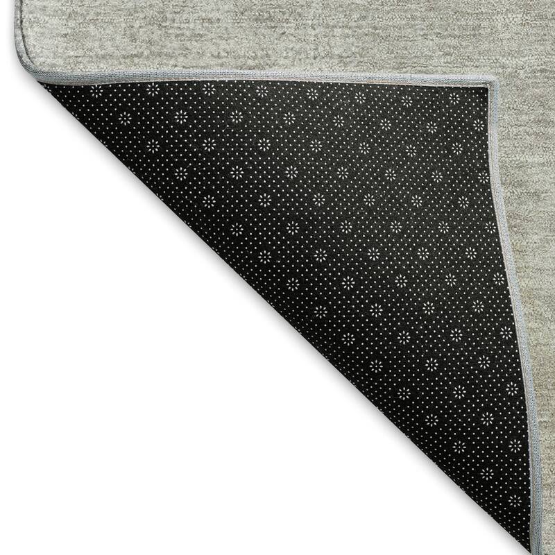 Machine Washable Indoor/ Outdoor Solid Contemporary Chantille Rug