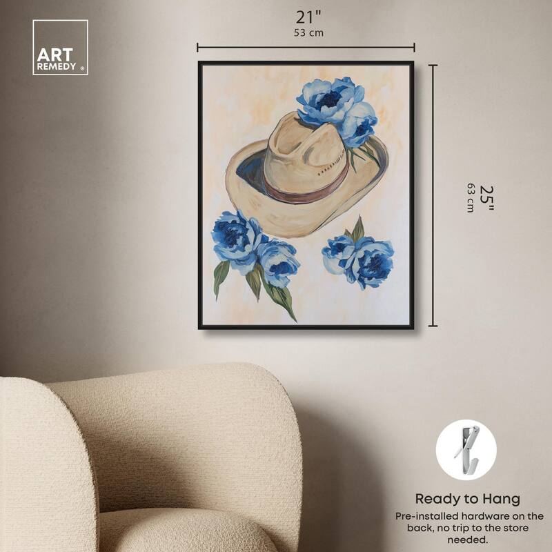 Brimming Blues I Canvas by Art Remedy