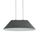 preview thumbnail 1 of 0, Golden Lighting Faroe 21in Integrated LED Pendant in Flecked Black/Grey Felt - Black