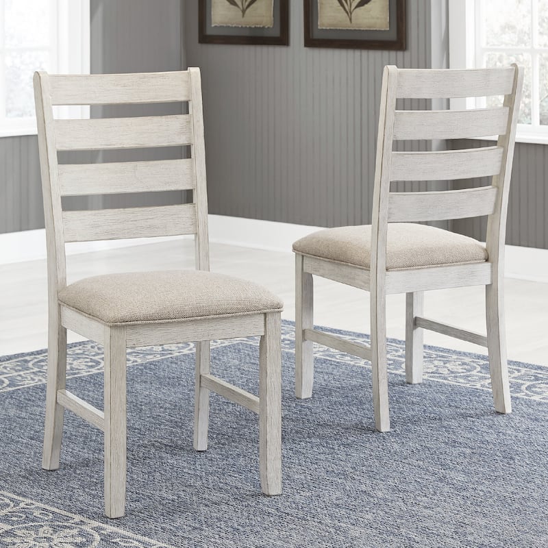 Signature Design by Ashley Skempton Whitewashed Dining Chairs (Set of 2) - Set of 2