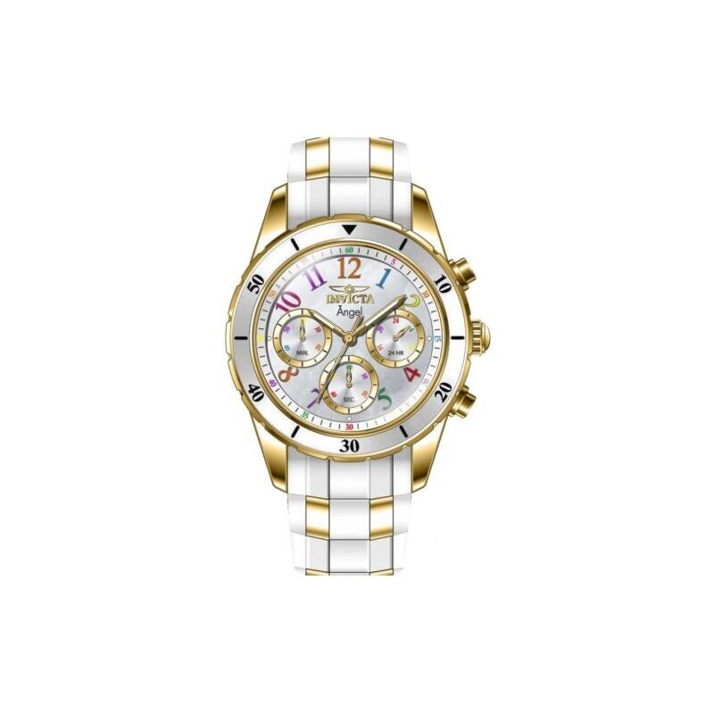 Invicta Women's 49801 Angel Quartz VD54 White Dial Watch