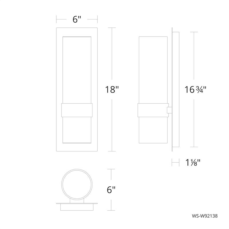 Beacon 13in LED Outdoor Wall Light 3000K in Black
