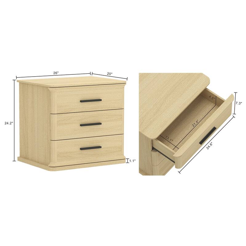Clifford 2 Drawer Bedroom Nightstand