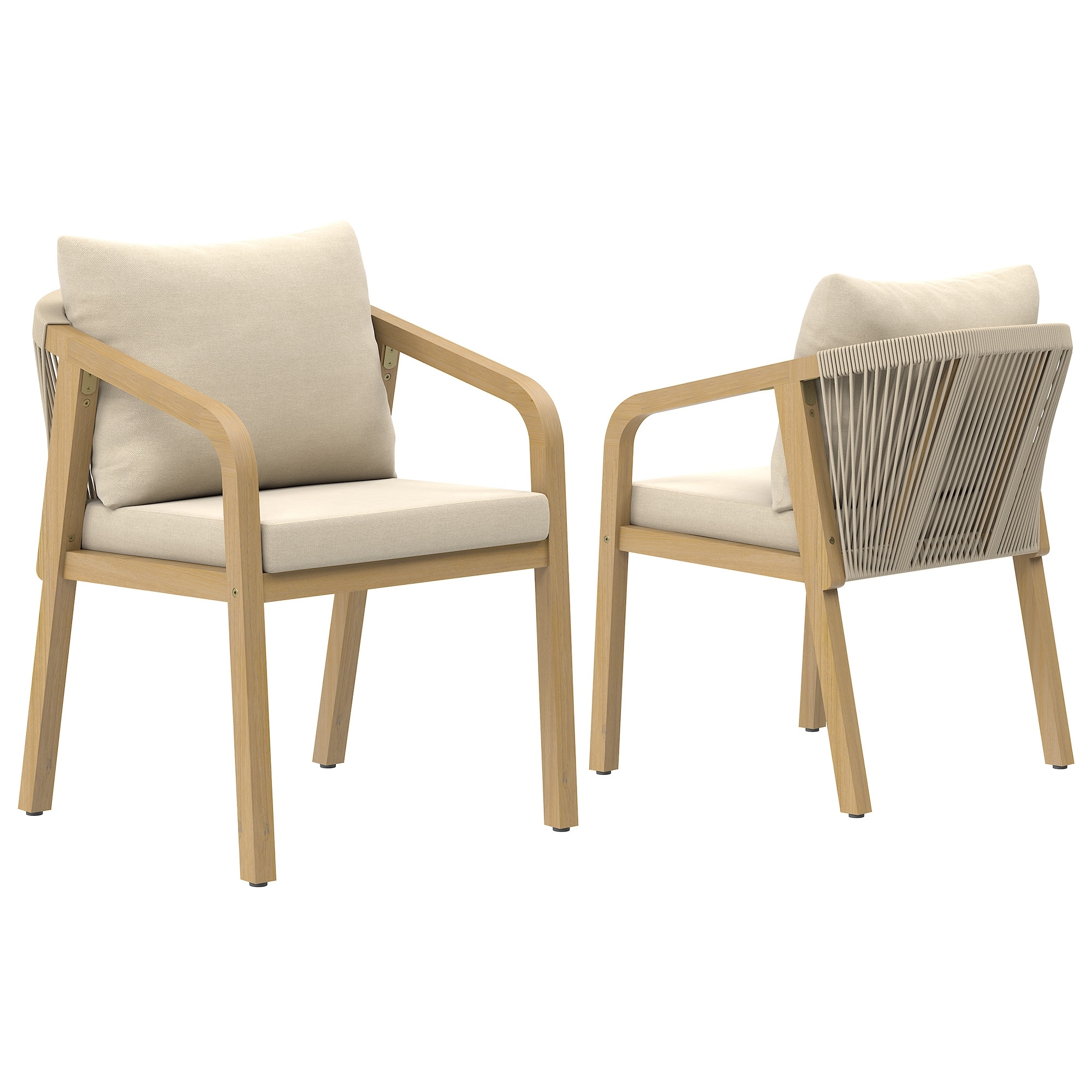 Acacia Wood Patio Dining Chairs – Modern Outdoor Seating (Set of 2/4/6)