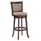 preview thumbnail 33 of 49, Verona Panel Back Linen Swivel 29-inch High Back Bar Stool by iNSPIRE Q Classic Cherry-Grey Linen