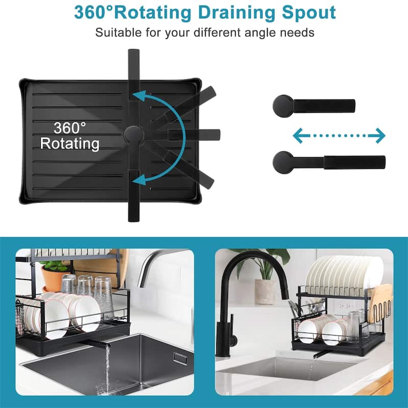 Dish Drying Rack w/ 8 Tiers Pot Organizer Rack for Kitchen (Set of 2)