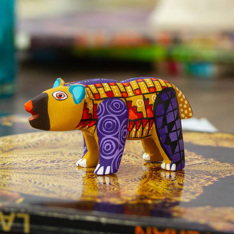 Novica Handmade The Noble Master In Yellow Wood Alebrije Figurine