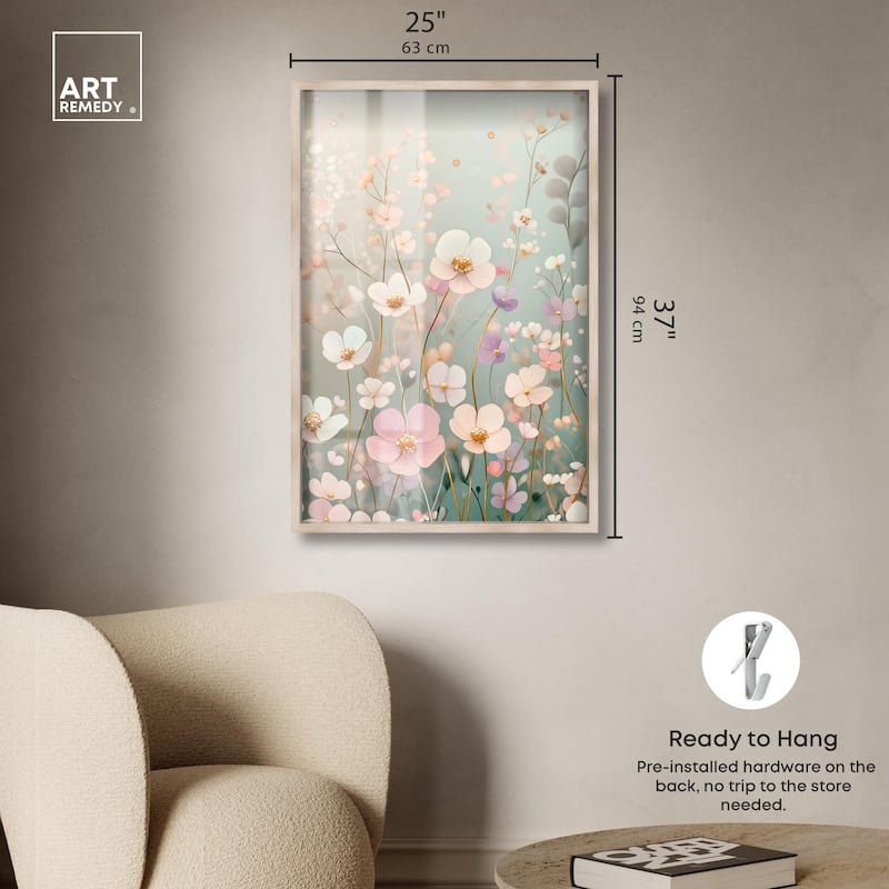 Tiny Blooms I Shadowbox by Art Remedy