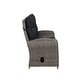 preview thumbnail 6 of 12, Monaco All-Weather 4-Piece Set with Two-Seat Reclining Bench, 26"H Cocktail Table and Two Ottomans - Standard