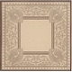 preview thumbnail 63 of 99, SAFAVIEH Courtyard Abaco Floral Border Indoor/ Outdoor Area Rug 7'1 x 7'1 Square - Natural/Chocolate