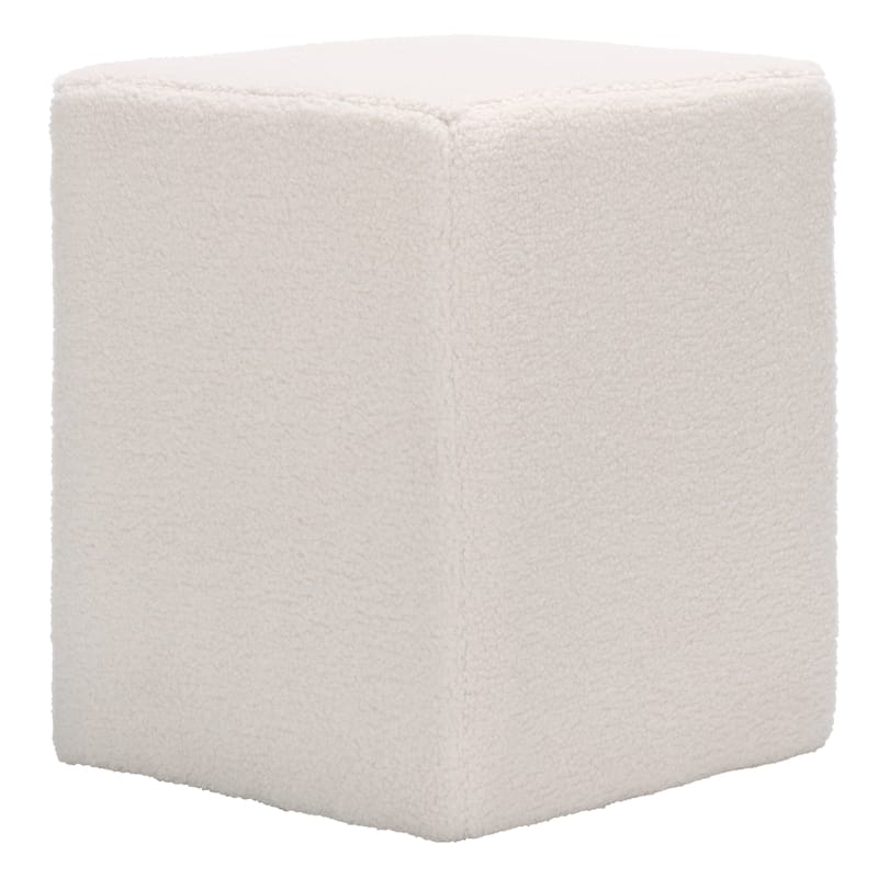 SAFAVIEH Cierra Diamond-Shaped Ottoman (Fully Assembled) - Ivory