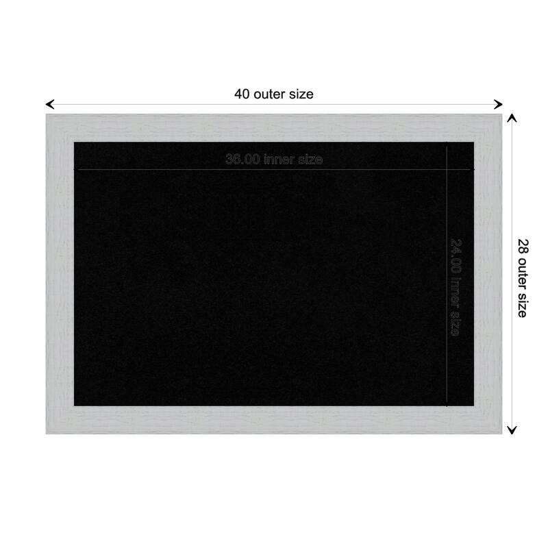 Shiplap Wood Framed Black Corkboard Bulletin Board - Shiplap White - Board Size 36x24