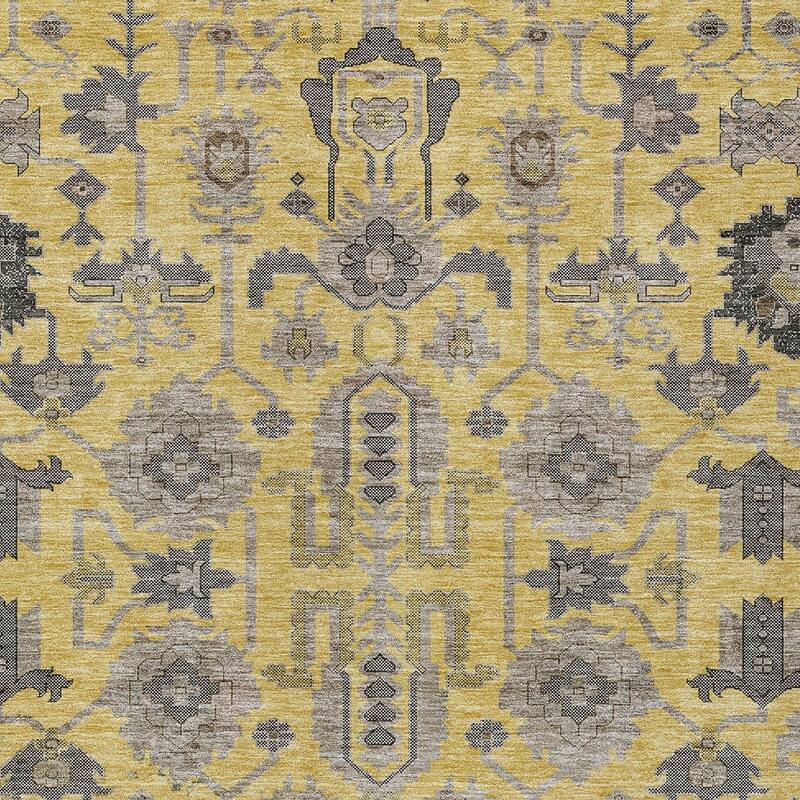 HomeRoots Oriental Traditional Rectangle Outdoor Rug