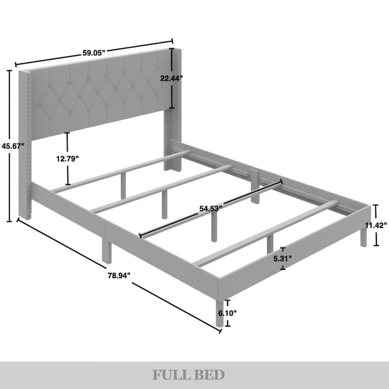 CraftPorch Elegance Wingback Linen Upholstered Bed