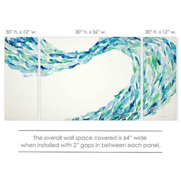 Flow By Norman Wyatt Jr 3 Piece Wrapped Canvas Wall Art Set Overstock