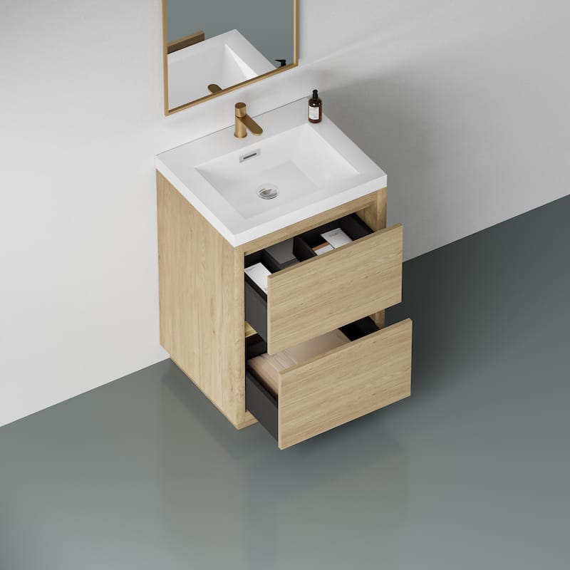 GDFStudio 24" Freestanding Bathroom Vanity with Sink