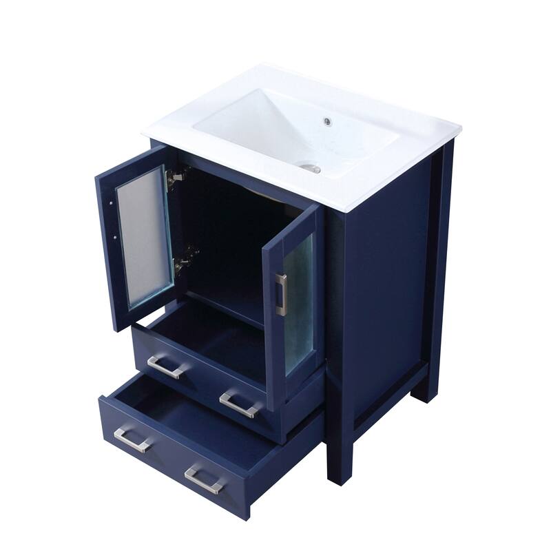 Volez Bath Vanity and White Ceramic Top