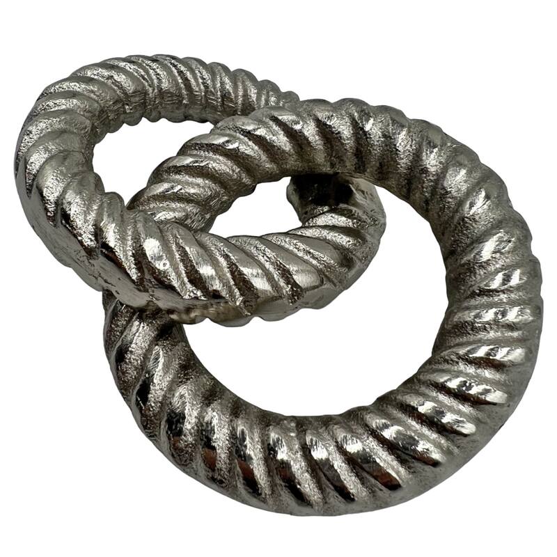 Decorative Handmade Aluminum 6 inch Modern Chain Sculpture - 6 x 4 x 1.5 in