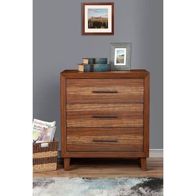 Origins by Alpine Trinidad Small Wood Chest, Toffee (Brown)