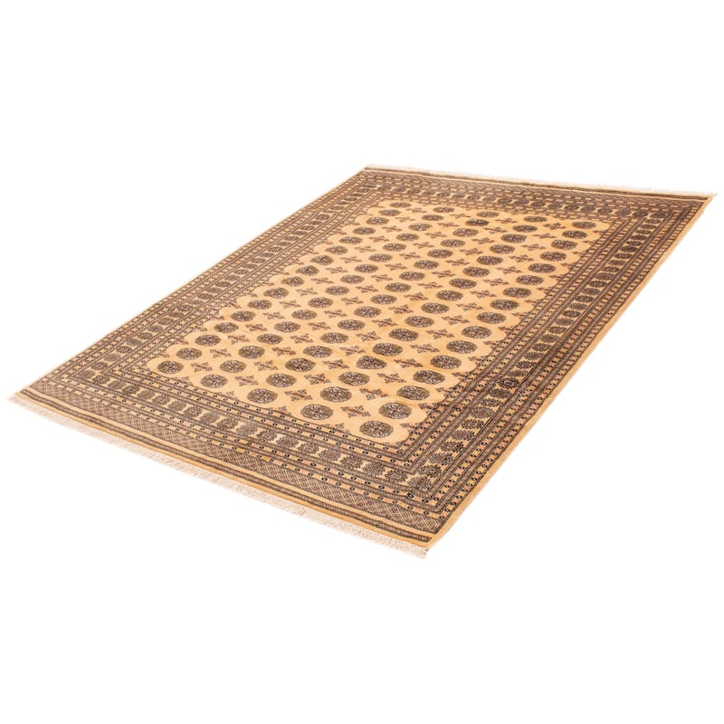 ECARPETGALLERY Hand-knotted Finest Peshawar Bokhara Ivory Wool Rug - 8'1 x 10'2