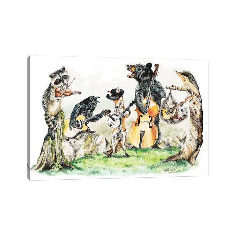 iCanvas "Bluegrass Gang" by Holly Simental Canvas Print
