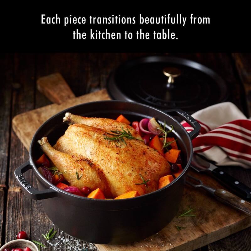 STAUB Cast Iron 5.5-qt Round Cocotte