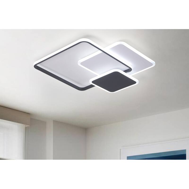 29.52" Modern Rectangle LED Flush Mount Light Fixture