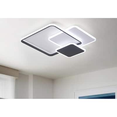 29.52" Modern Rectangle LED Flush Mount Light Fixture