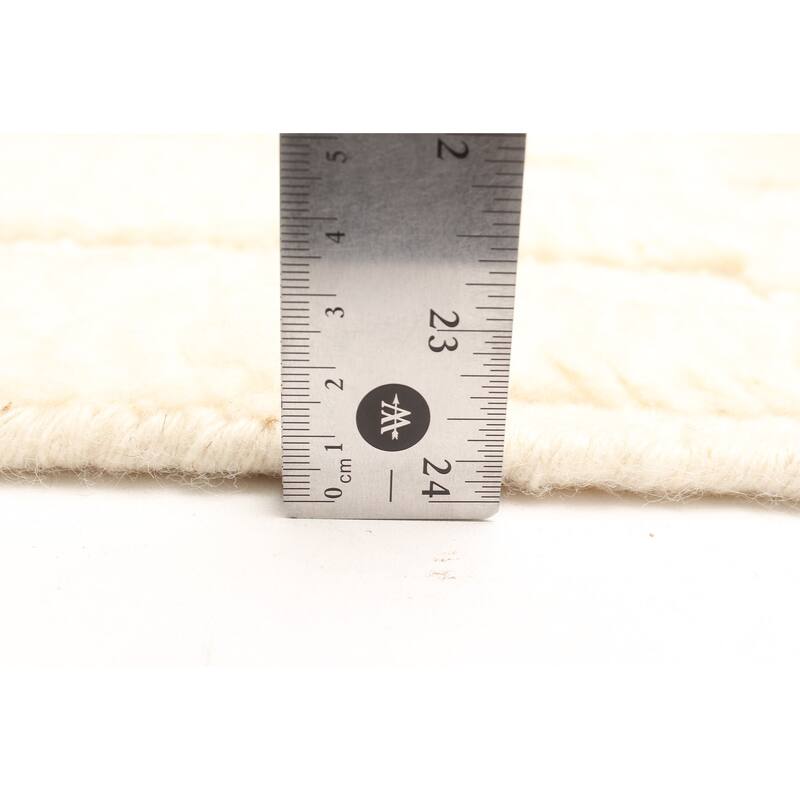 ECARPETGALLERY Hand-knotted Tangier Cream Wool Rug - 4'11 x 7'9