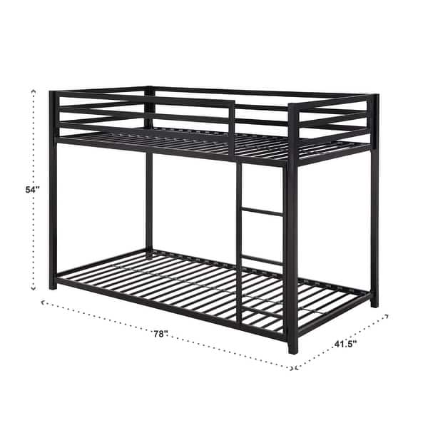 dimension image slide 1 of 2, Zetta Metal Bunk Bed by iNSPIRE Q Junior