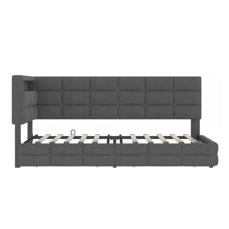 Upholstered Twin Size Daybed with Storage