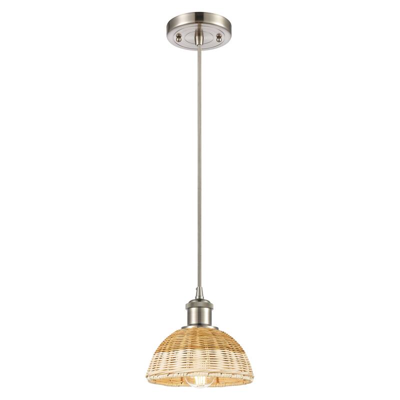 Innovations Lighting Endless Possibilities Ballston - Bristol Natural II - 1 Light 8" Cord Hung Mini Pendant - Brushed Satin Nickel