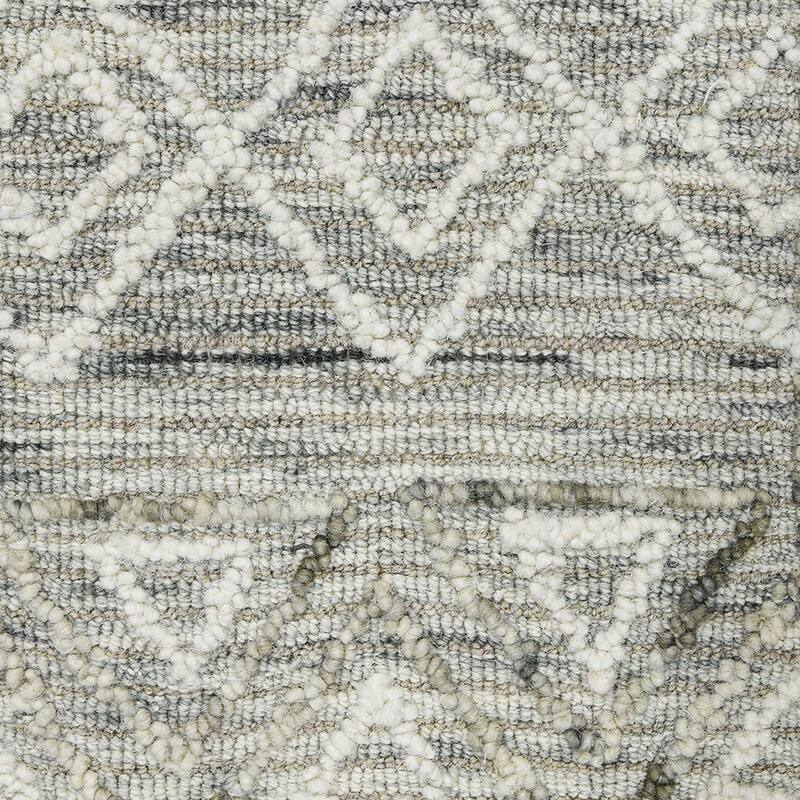 Bakari Parsall Light Gray Hand-Hooked Wool Area Rug