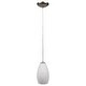 preview thumbnail 8 of 7, Access Lighting Champagne Steel Integrated LED Cord Pendant, White Stone Shade