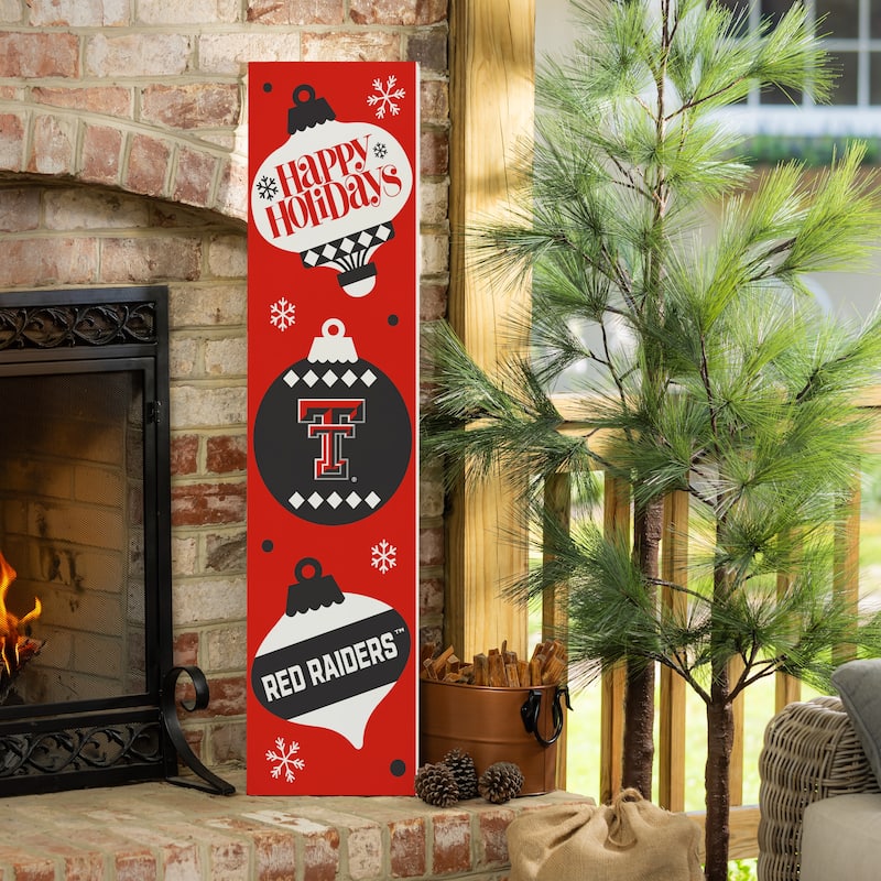 47" Double Sided Seasonal Porch Leaner, Texas Tech University - 47" x 11.25"