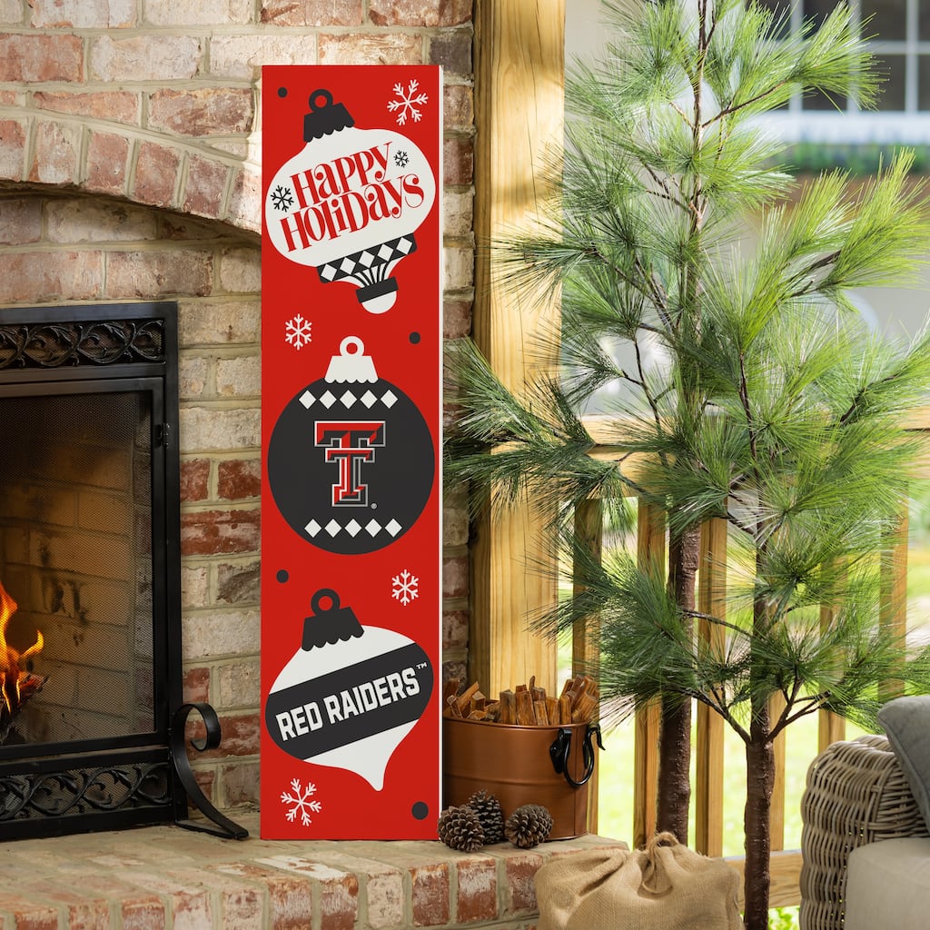 47" Double Sided Seasonal Porch Leaner, Texas Tech University - 47" x 11.25"