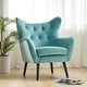preview thumbnail 1 of 68, Alyssa Mid-century Upholstered Arm Chair by Christopher Knight Home - 30.25"D x 34.25"W x 39.75"H Light Blue