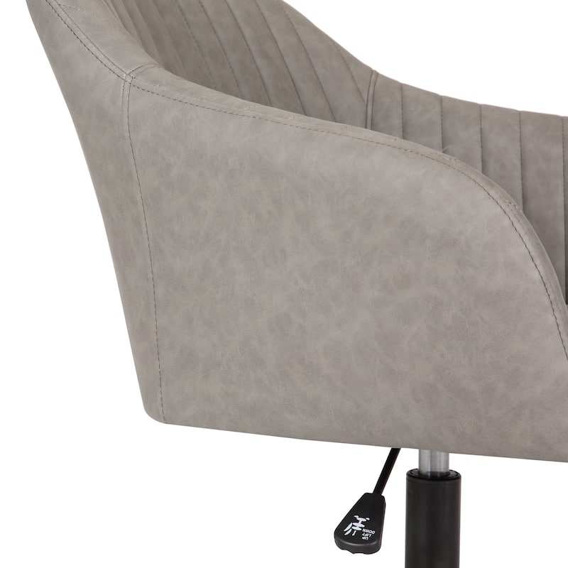 Porthos Home Madison Office Desk Chair, Tufted PU Leather Upholstery