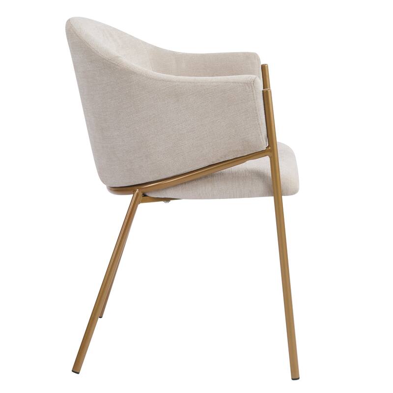 Christopher Knight Home - Victoria Velvet Upholstered Dining Chair Set with Gold Metal Frame