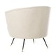 preview thumbnail 8 of 8, SAFAVIEH Arlette Velvet Retro Mid Century Accent Chair - Light Grey - 32" x 33" x 31.5"