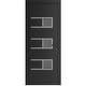 preview thumbnail 1 of 35, VDOMDOORS Manux 8933 | Front Door Exterior Door | Steel | Frame & Hardware Included | 18x80, Matte Black Entry Door Silver - W32xH80