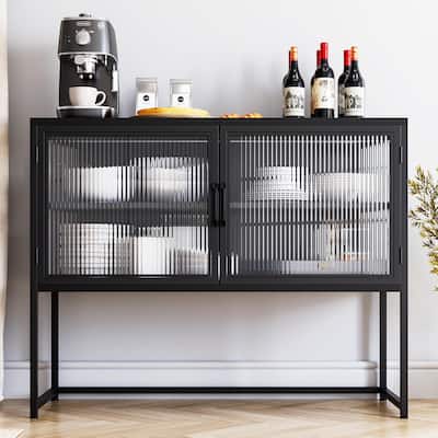 Buffet Cabinet with Glass Doors
