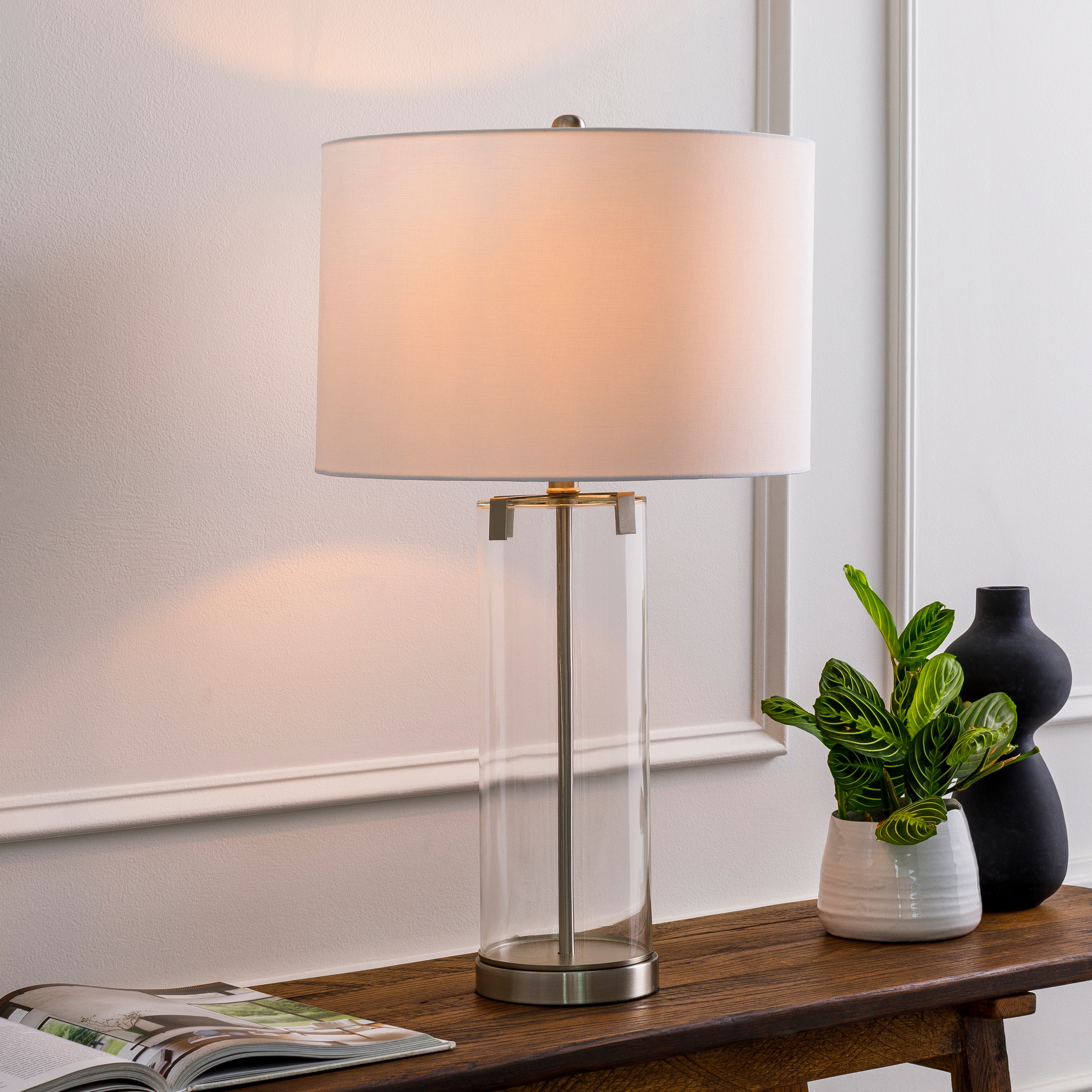 Modern cylinder table lamp outlet