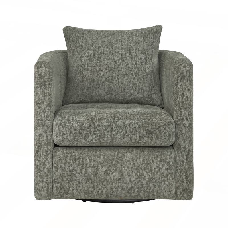 Performance Fabric Swivel Barrel Chair