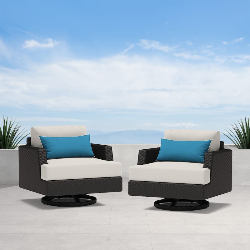 Portofino Comfort 2 Piece Sunbrella Outdoor Patio Motion Club Chairs