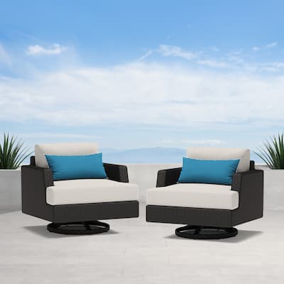 Portofino Comfort 2 Piece Sunbrella Outdoor Patio Motion Club Chairs