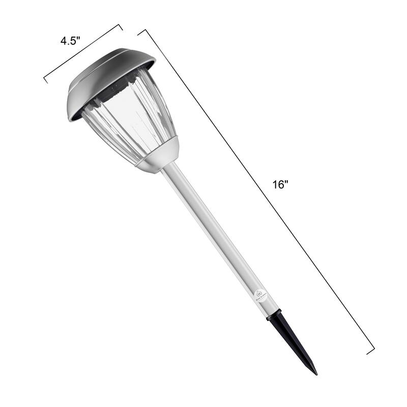 Pure Garden Solar Outdoor Path Lights - Set of 8 Rechargeable Lights - N/A